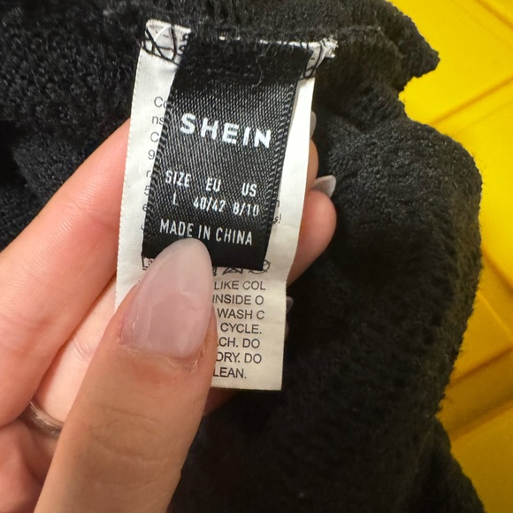 SHEIN Black Square Neck Bodysuit - Picture 7 of 7